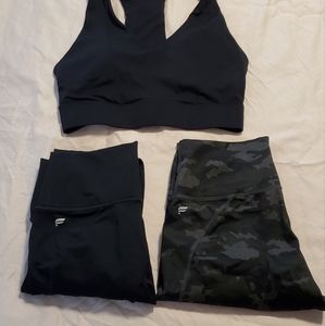Fablerics Outfit Pack!  2 high waisted leggings and a cropped sports bra
